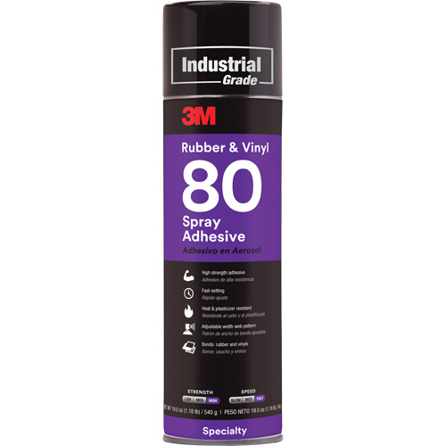Rubber & Vinyl Spray Adhesive, Yellow, Aerosol Can Nassau Supply