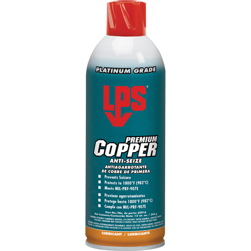 Copper Anti-Seize, 16 oz., Aerosol Can, 1800°F (982°C) Max Temp. Nassau Supply