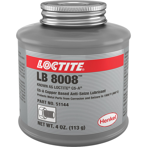 Lubrifiant antigrippant &agrave; base de cuivre, 4 oz, Canette &agrave; dessus brosse, 1800°F (982°C) Temp&eacute;rature max. Nassau Supply