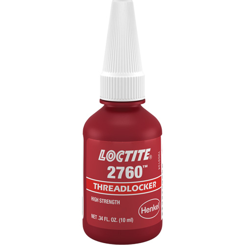 Threadlocker 2760 Instant Adhesive, Red, High, 10 ml, Bottle Nassau Supply