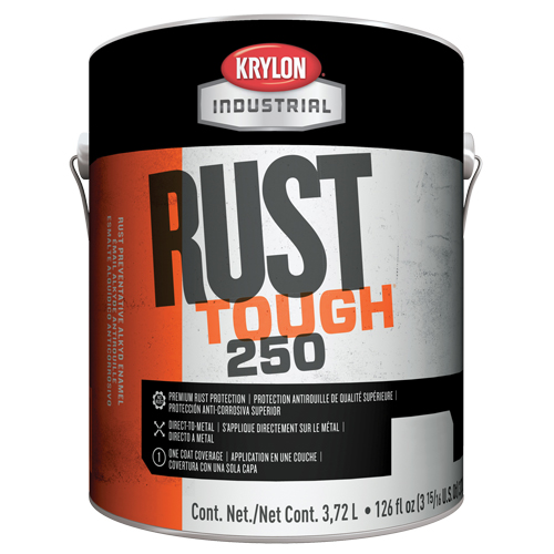 &eacute;mail acrylique alkyd Rust Tough 250 , Blanc, Brillant, Gallon Nassau Supply