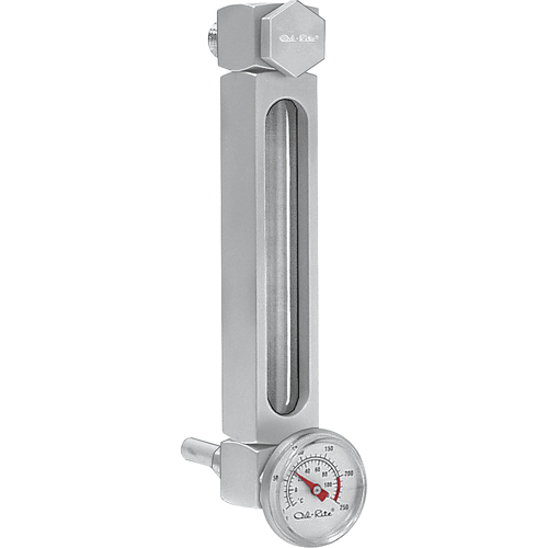 Aluminum Liquid Level Gauge, Threaded, 12" L, 205°F (96.11° C) Nassau Supply