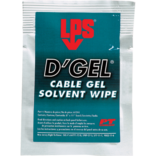 D'Gel&reg; Cable Gel Solvent, Packets Nassau Supply