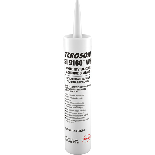 Teroson&reg; SI 9160 Silicone Sealant, Cartridge, White Nassau Supply