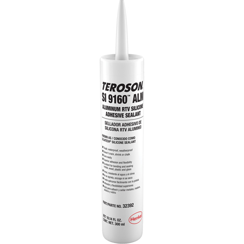 Scellant &agrave; la silicone Teroson SI 9160, Cartouche, Aluminium Nassau Supply