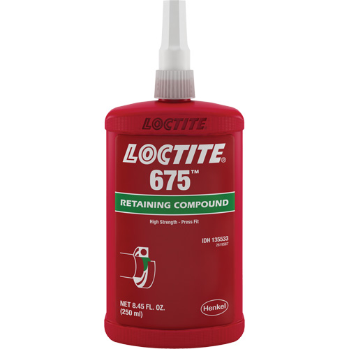 Loctite&reg; 675 Threadlocker, 250 ml, Bottle, Green Nassau Supply