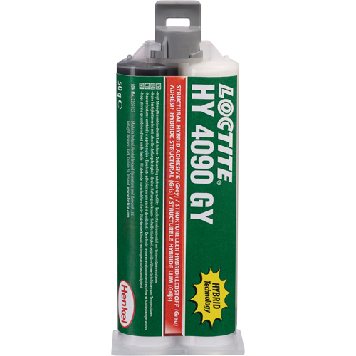 Adh&eacute;sif hybride pour r&eacute;parations structurales HY 4090 GY, Deux composants, Cartouche double, 50 g, Gris Nassau Supply