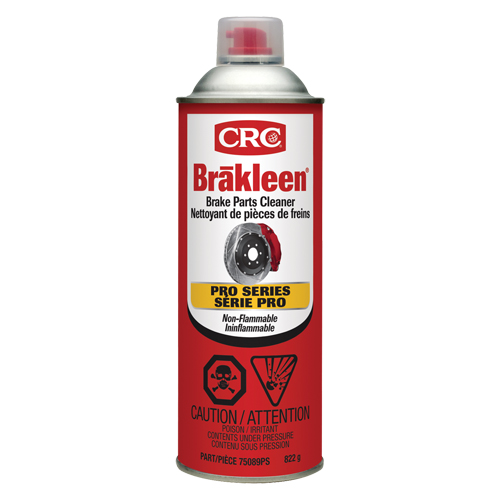 Produit de nettoyage ininflammable pour les freins de s&eacute;rie professionnelle Brakleen, Canette a&eacute;rosol Nassau Supply