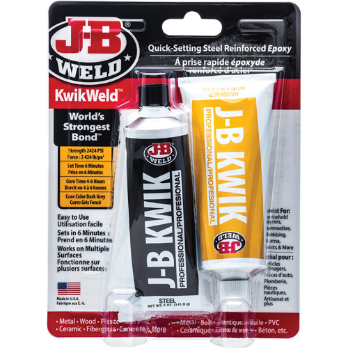 Colle &eacute;poxyde KwikWeld, Deux composants, Tube, 10 oz, Gris Nassau Supply