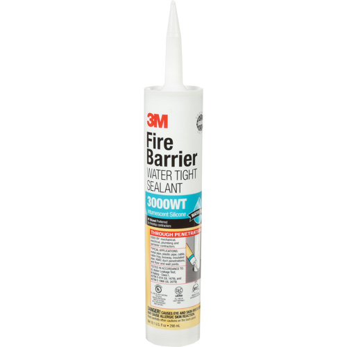 Scellant ignifuge 3000 WT, 10,1 oz, Cartouche, Gris Nassau Supply