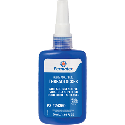 Surface Insensitive Threadlocker, Blue, High, 50 ml, Bottle Nassau Supply