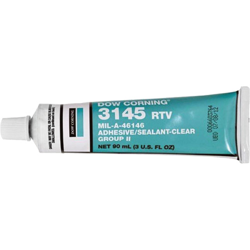 Scellant adh&eacute;sif &agrave; la silicone Dowsil RTV 3145 MIL-A-46146, Tube, Transparent Nassau Supply
