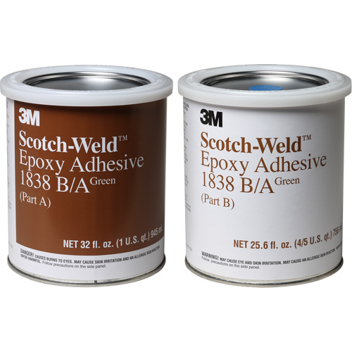 Scotch-Weld Adhesive, 32 fl. oz., Pail, Two-Part, Green Nassau Supply