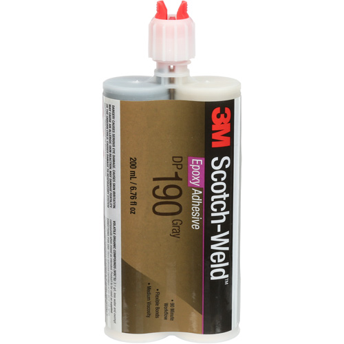 Scotch-Weld Adhesive, 200 ml, Cartridge, Two-Part, Grey Nassau Supply