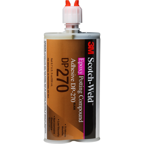 Scotch-Weld Potting Compound, 200 ml, Dual Cartridge, Two-Part, Black Nassau Supply