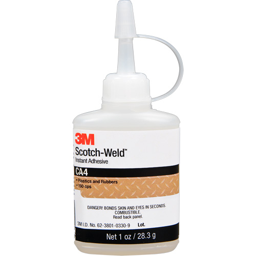 Scotch-Weld Instant Adhesive CA4, Clear, Bottle, 1 oz. Nassau Supply