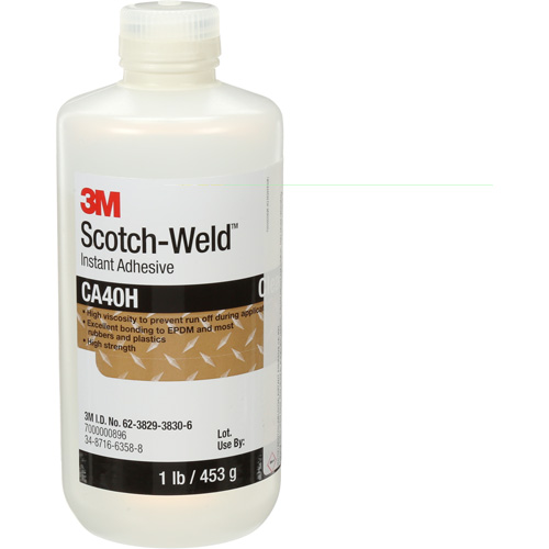 Colle instantan&eacute;e Scotch-Weld, Transparent, Bouteille, 1 lb Nassau Supply