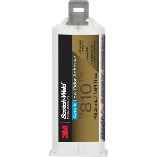 Adh&eacute;sif acrylique &agrave; faible odeur Scotch-Weld, Deux composants, Cartouche, 1,64 liq. oz., Blanc cass&eacute; Nassau Supply