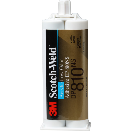 Scotch-Weld Low-Odour Acrylic Adhesive, Two-Part, Dual Cartridge, 1.7 oz., White Nassau Supply