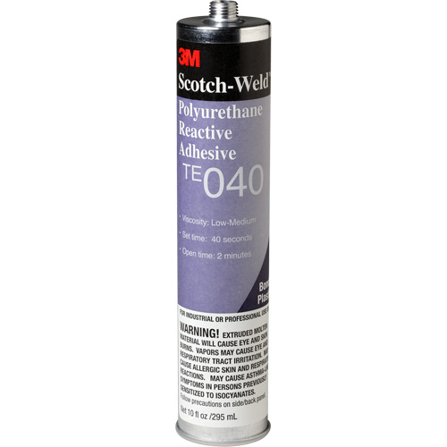 Scotch-Weld PUR Adhesive, 10 oz., Cartridge, Clear Nassau Supply