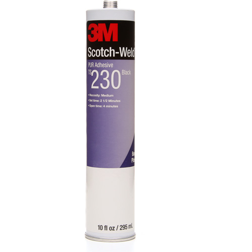 Scotch-Weld PUR Adhesive, 10 oz., Cartridge, Black Nassau Supply