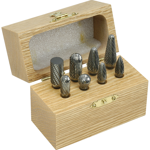Double Cut Carbide Burr Set, 8 Pieces Nassau Supply
