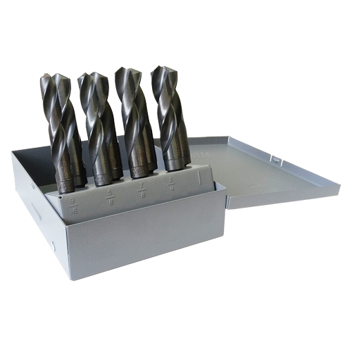 Jeu de forets &agrave; tige courte, 5 morceaux, Acier rapide Nassau Supply