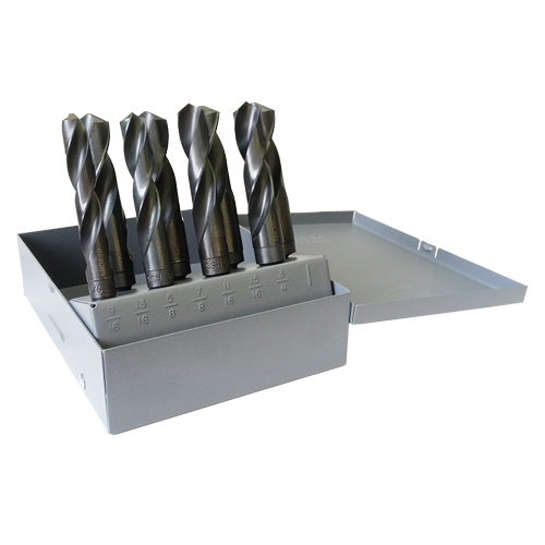Jeu de forets &agrave; tige courte, 8 morceaux, Acier rapide Nassau Supply