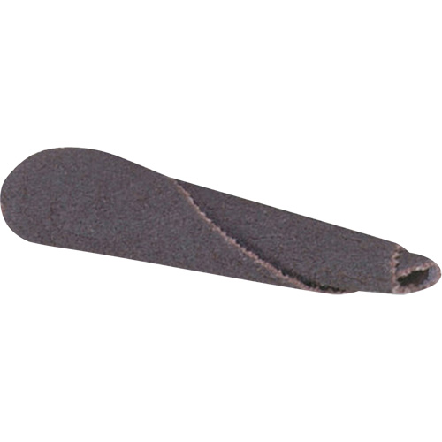 Cartouche de bande abrasive conique ALO, 320 Grain, 3/16" dia., Oxyde d'aluminium, 1" lo, 1/8" Dimension de l'arbre Nassau Supply