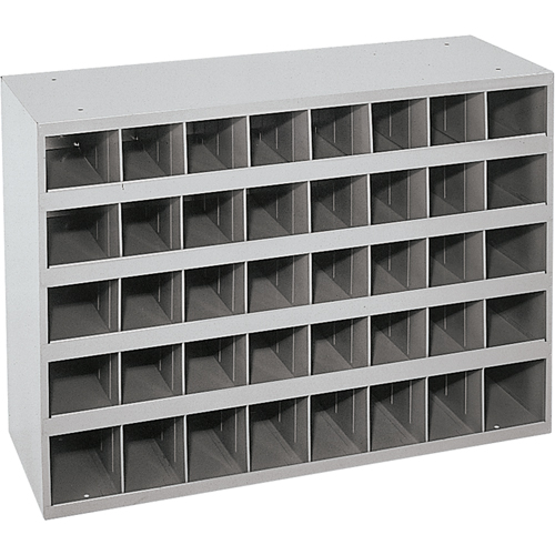 Steel Storage Bin Cabinet, 33-3/4" W x 12" D x 23-7/8" H, Grey Nassau Supply