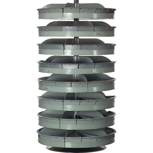 Rotabin&reg; Storage Units, 500 lbs. Capacity per Level, 6 Level, 50" H x 34" Dia. Nassau Supply