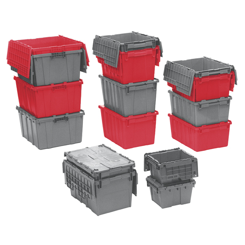 Flipak&reg; Polyethylene Plastic (PE) Distribution Containers, 15.2" x 10.9" x 9.7", Blue Nassau Supply