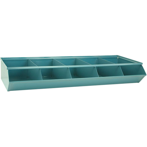 Bacs sectionnels superposables, Cap. 100 lb, 37" la x 15-1/2" p x 6" h, Bleu Nassau Supply