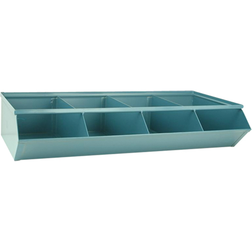 Sectional Bin Units, 100 lbs. Cap., 37" W x 18-3/4" D x 7-1/2" H, Blue Nassau Supply