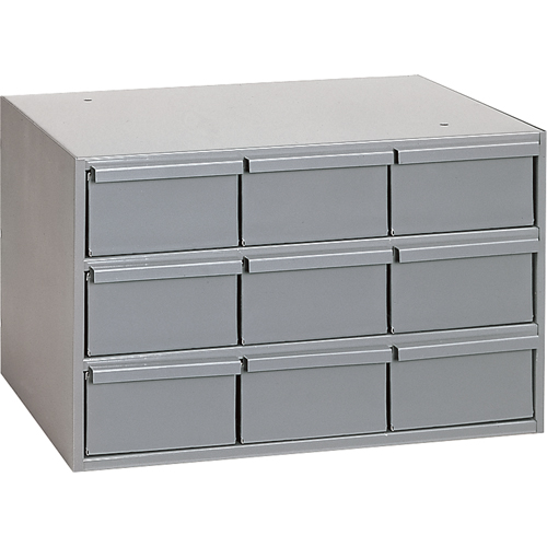 Industrial Drawer Cabinets, 9 Drawers, 17-1/4" W x 11-5/8" D x 10-7/8" H, Grey Nassau Supply
