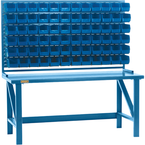 Rayonnage &agrave; persienne avec bacs, 36 bacs, 72" la x 15" p x 40" h Nassau Supply