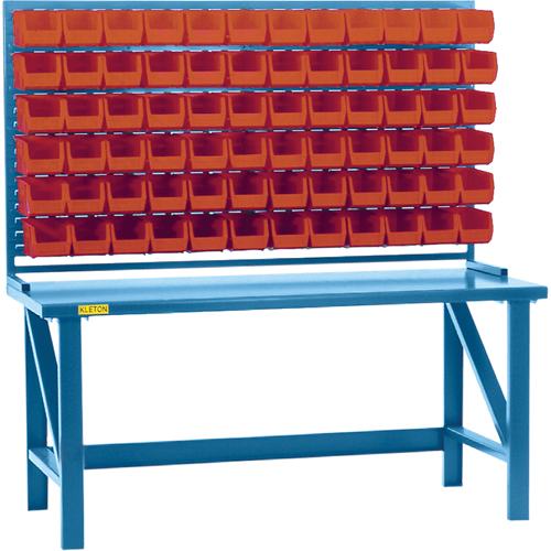 Rayonnage &agrave; persienne avec bacs, 36 bacs, 72" la x 15" p x 40" h Nassau Supply