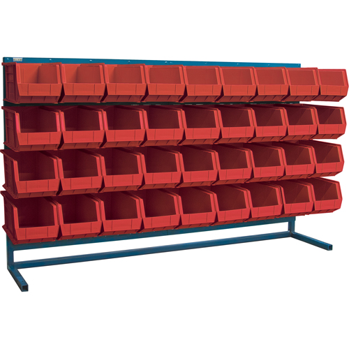Rayonnage &agrave; persienne avec bacs, 36 bacs, 72" la x 15" p x 40" h Nassau Supply