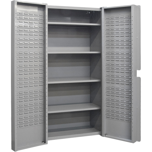 Armoires &agrave; combinaison &agrave; portes creuses, 38" la x 24" p x 72" h, Gris Nassau Supply