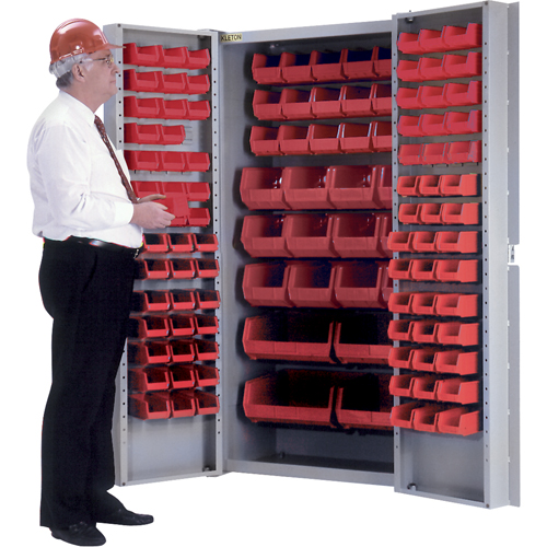 Armoire &agrave; combinaison avec porte creuse, 38" la x 24" p x 72" h, 36 tablettes Nassau Supply