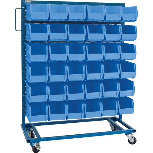 Support mobile pour bacs &agrave; un c&ocirc;t&eacute;, &agrave; un c&ocirc;t&eacute;, 36 bacs, 36" la x 16" p x 46-1/2" h Nassau Supply