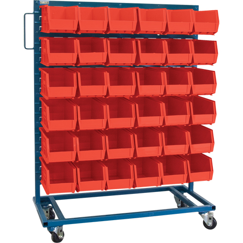 Support mobile pour bacs &agrave; un c&ocirc;t&eacute;, &agrave; un c&ocirc;t&eacute;, 36 bacs, 36" la x 16" p x 46-1/2" h Nassau Supply