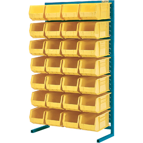 Support stationnaire pour bacs &agrave; un c&ocirc;t&eacute;, 36" la x 12" p x 61" h, 28 bacs Nassau Supply