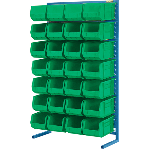 Single-Sided Stationary Bin Rack, 36" W x 12" D x 61" H, 28 Bins Nassau Supply