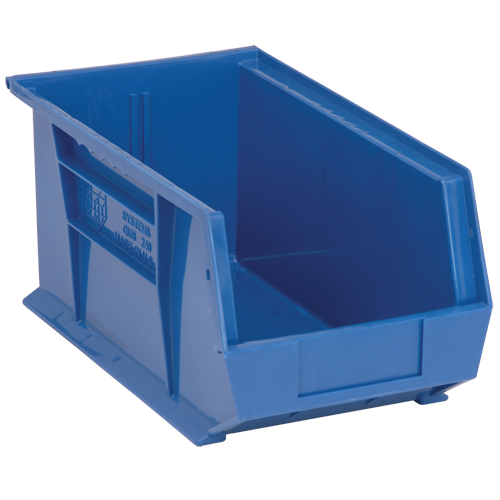 Bacs ultra empilable & suspendable, 8-1/4" la, 7" h x 14-3/4" p, Bleu Nassau Supply