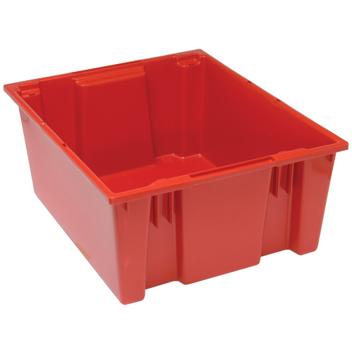 Contenants Stack & Nest, 10" x 23,5" x 19,5", Rouge Nassau Supply
