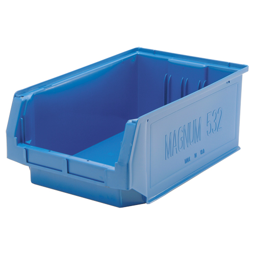 Contenants g&eacute;ants empilables, 12,375" la x 19,75" p x 7,875" h, Bleu Nassau Supply