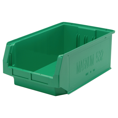 Contenants g&eacute;ants empilables, 12,375" la x 19,75" p x 7,875" h, Vert Nassau Supply