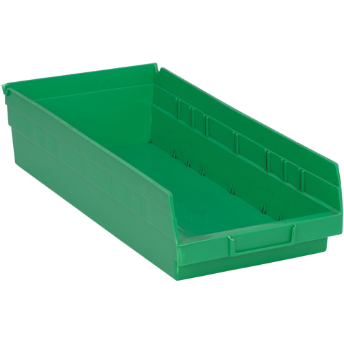 Bacs pour tablette, 8-1/8" la x 4" H x 17-7/8" p, Vert, Capacit&eacute; 40 lb Nassau Supply