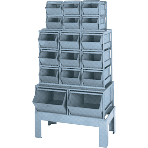 Pre-Engineered Bin Combination, 1000 lbs. Cap., 33-1/2" W x 19 1/2" D x 54-1/4" H, Blue Nassau Supply